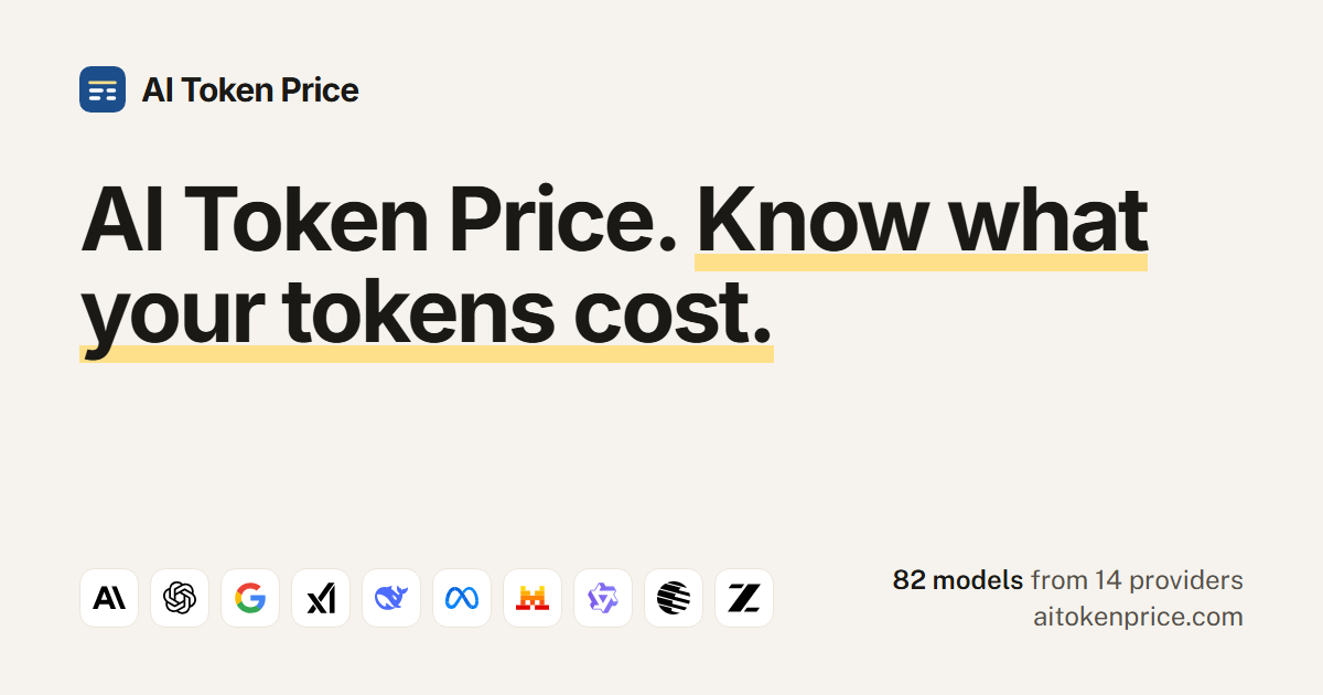AI Token Price Calculator | Live LLM API Pricing Comparison